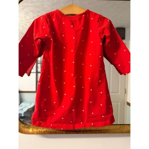Boden look-Alike Girls Embroidered Reindeer Christmas Dress 3T - Picture 3 of 4